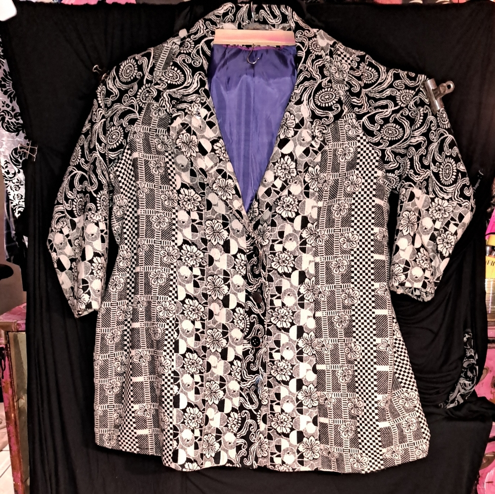 Joe Brown Dramatically Patterned Overcoat - image 1